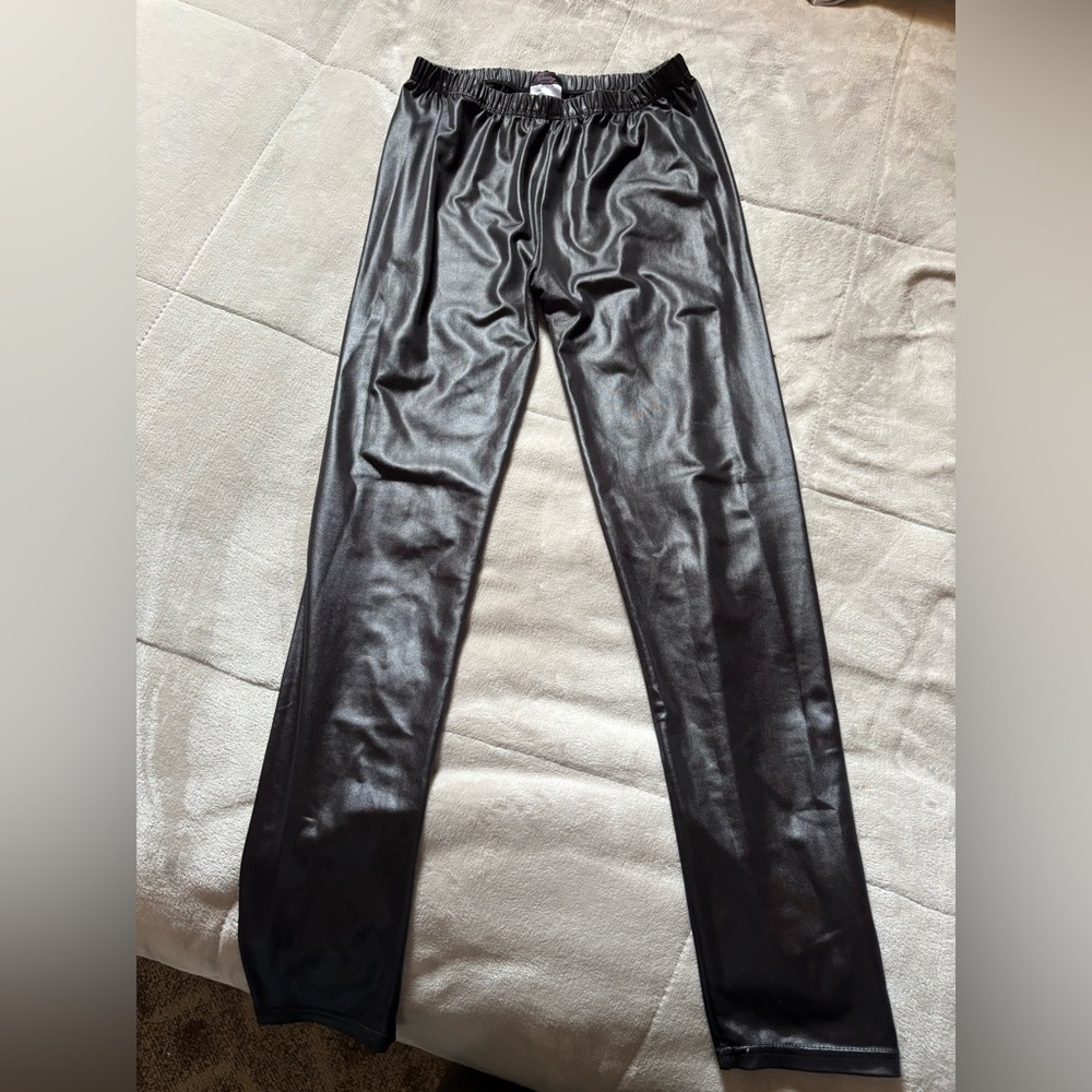 Black Faux Leather Leggings NWT